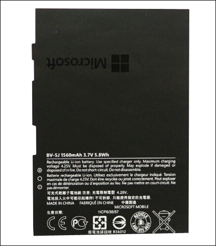 微软手机电池标签BV-5J
